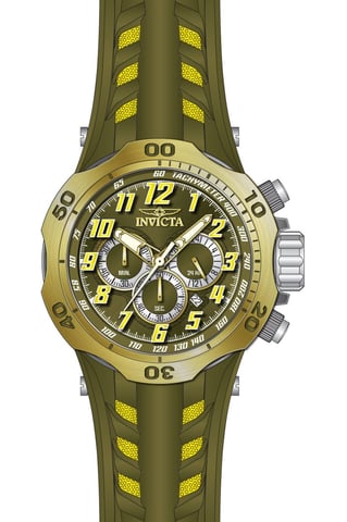 Invicta Venom 50509 Reloj de Hombre - Movimiento de Cuarzo - Acero Inoxidable con Esfera Verde - 52 mm