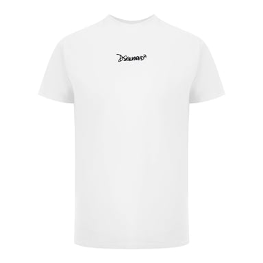 Camiseta Blanca Con Logo Pequeño De Dsquared2