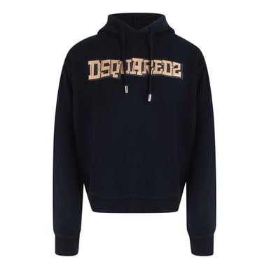 Sudadera Con Capucha Negra Con Logo De Graffiti Y Plantilla De Dsquared2