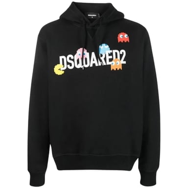 Sudadera Con Capucha Negra Dsquared2 Pac-man Cool Fit