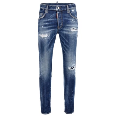 Dsquared2 Super Twinky Jean Vaqueros Azules Reforzados Con Efecto Desgastado