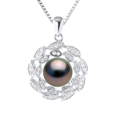 Necklace Jewelry - Real Cultured Tahiti Pearl Round 8-9 mm