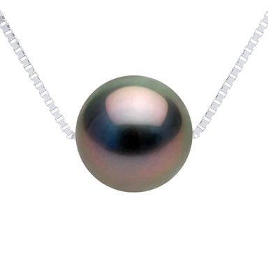 Necklace Real Cultured Tahiti Pearl Round 9-10 mm