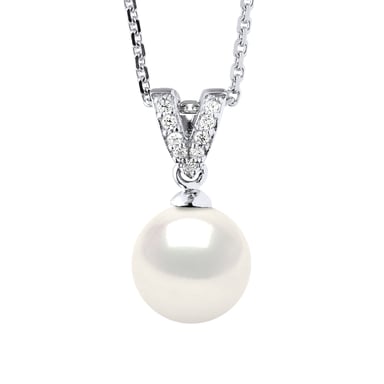 Necklace Prestige Jewelry - Real Cultured Freshwater Pearl Round 9-10 mm