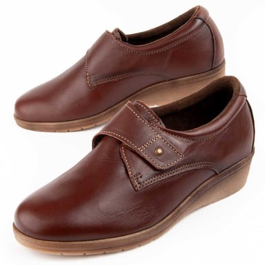 Mocasín De Piel Con Cuña Para Mujer. Purapiel Anila 104898