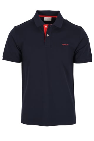 Gant Regular Fit Contrast Pique Rugger Polo Azul