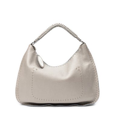 Fendi Large Selleria Hobo  en  plata Cuero de ternero