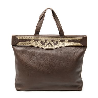 Fendi Vintage Large Tote  en  marrón Cuero de ternero