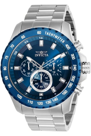 Invicta Speedway 24212 Reloj de Hombre - Movimiento de Cuarzo - Acero Inoxidable con Esfera Azul - 48 mm