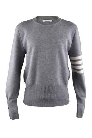 Thom Browne Jersey con punto Milano Gris