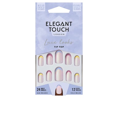 Luxe Looks Nails With Glue Oval Limited Ed #tip Top