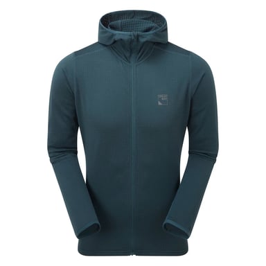 Sudadera de forro polar suave para hombre con cremallera completa y lazos para los pulgares para senderismo