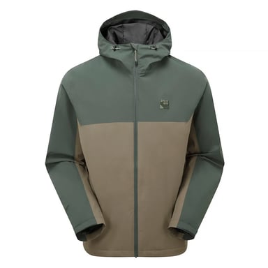 Chaqueta de senderismo ligera e impermeable para hombre con capucha y medio zipper