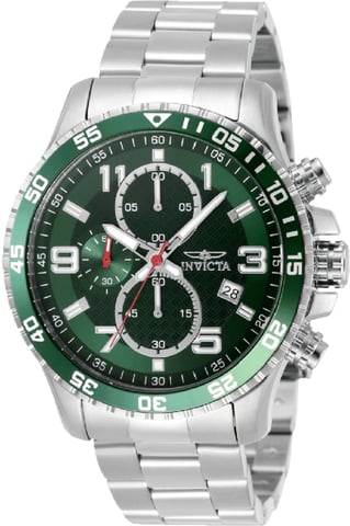 Invicta Specialty 69818 Reloj de Hombre - Movimiento de Cuarzo - Acero con Esfera Verde - 48 mm