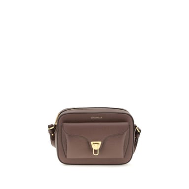 Bolso de Hombro Bos Taurus de Cuero de Ternera Marrón Coccinelle