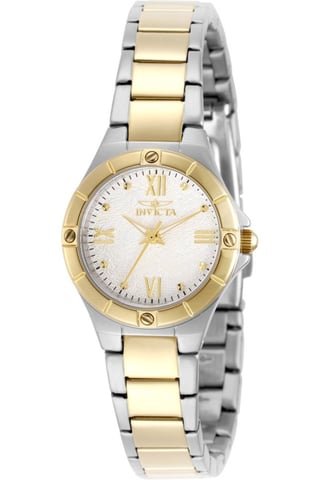 Invicta Wildflower 50390 Reloj de Mujer - Movimiento de Cuarzo - Acero Inoxidable con Esfera Plateada - 26 mm