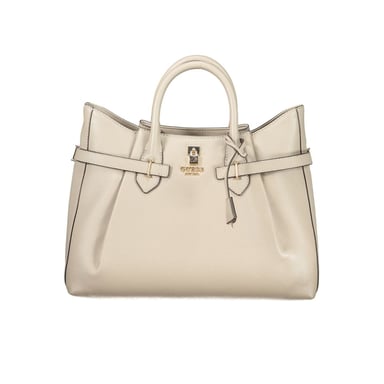 Bolso de mujer de poliuretano beige de Guess Jeans