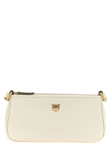 Bolso cruzado de piel de cabra blanca PINKO