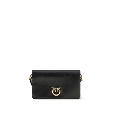 Bolso de Hombro de PIEL DE CABRA Negra PINKO