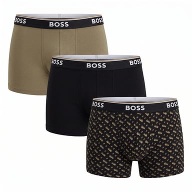 Paquete de 3 boxers elásticos de algodón para hombre 50554443
