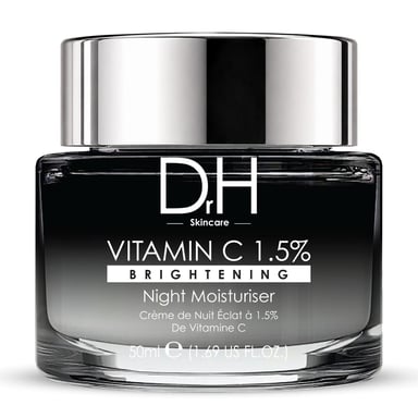 Dr H Crema hidratante de noche con vitamina C al 1,5%, 50 ml.