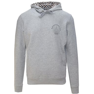 Aquascutum Aldis Emblem Logo sudadera con capucha gris