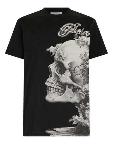 Camiseta De Cuello Redondo Y Manga Corta Skull