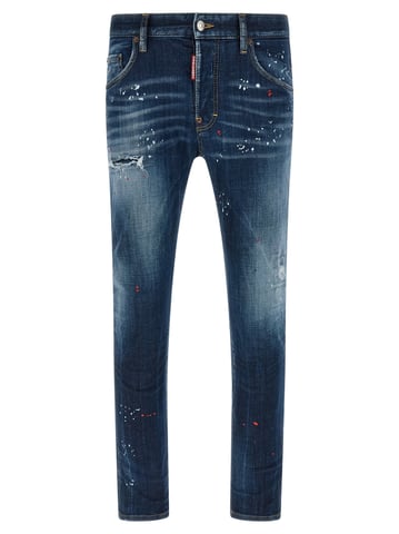 Jeans de Mezclilla de Algodón Azul Dsquared²