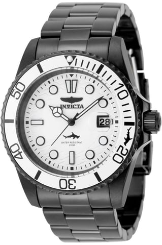 Invicta Pro Diver 50974 Reloj de hombre - Movimiento de cuarzo - Acero inoxidable con esfera blanca - 42 mm