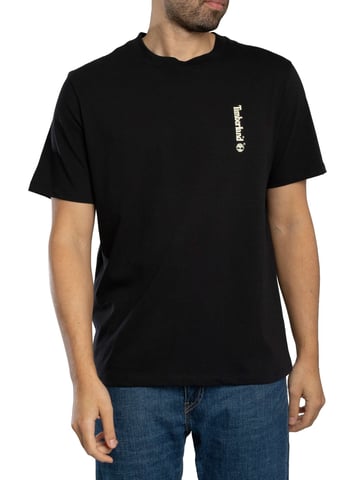 Timberland Camiseta Gráfica Con Logotipo Ovalado En La Espalda, Negro