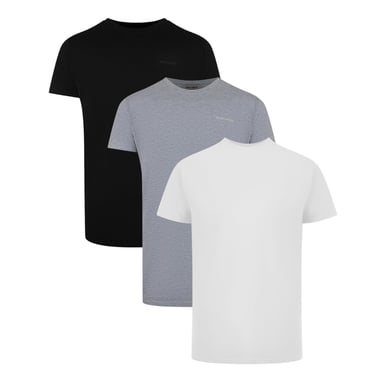 Pack De Tres Camisetas Palm Angels Con El Logotipo Clásico En Tonos Negros, Blancos Y Grises