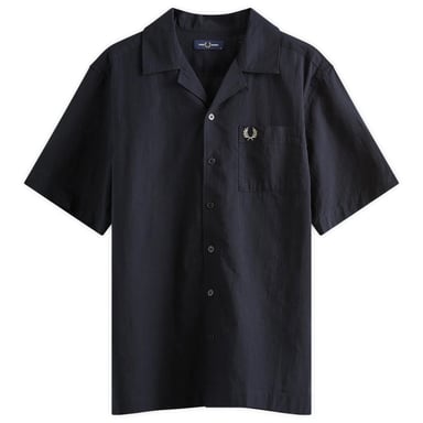 Camisa Ligera Texturizada Azul Marino De Fred Perry Para Vacaciones