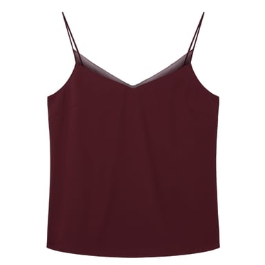 Top Camisero Color Burdeos Con Inserciones De Gasa Lulea De Ted Baker