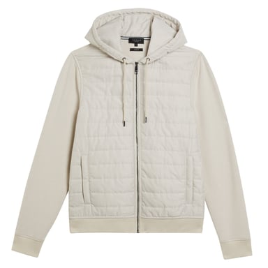 Sudadera Con Capucha Acolchada Y Cremallera Color Beige De Ted Baker Adburys