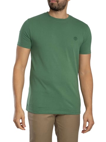 Timberland Camiseta Ajustada Con Logotipo Bordado, Verde