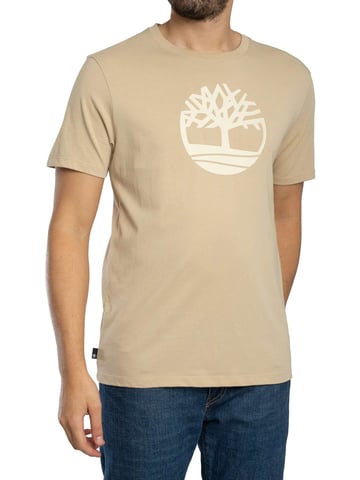 Timberland Camiseta Con Logo De Árbol, Beige