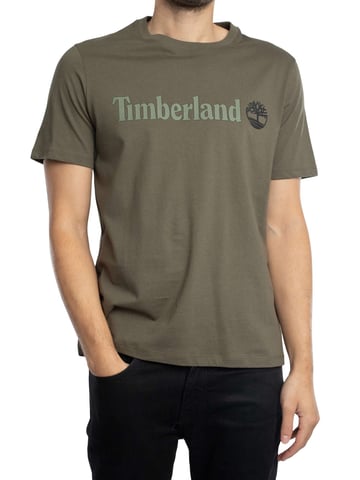 Timberland Camiseta Con Logo Lineal, Verde