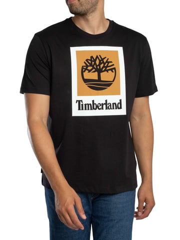Timberland Camiseta Corta Con Gráfico De Colores, Negro