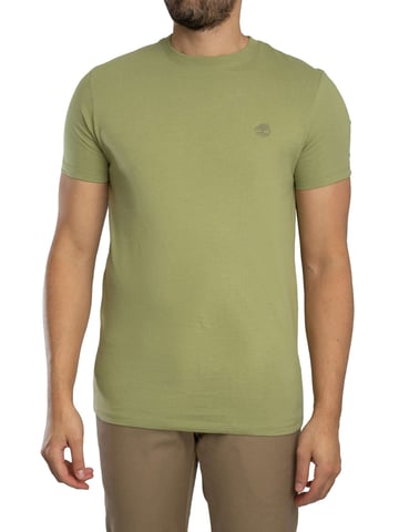 Timberland Camiseta Ajustada Con Logotipo Bordado, Verde