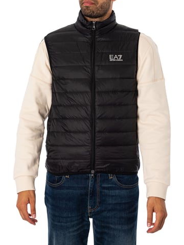 EA7 Chaleco De Plumas Tejido, Negro