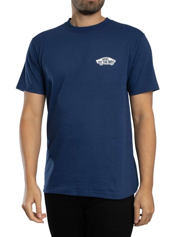 Vans Camiseta Con Logotipo En La Espalda De Doble Estándar, Azul