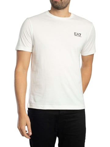 EA7 Camiseta Con Logo En El Pecho, Blanco