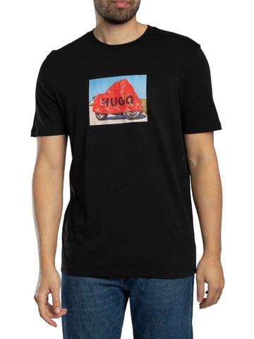 HUGO Camiseta Gráfica De Dostino, Negro