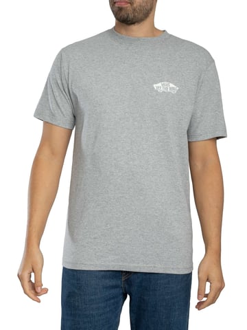 Vans Camiseta Con Logotipo En La Espalda De Doble Estándar, Gris