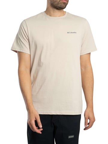 Columbia Camiseta Con Estampado Trasero Para Exteriores CSC, Beige