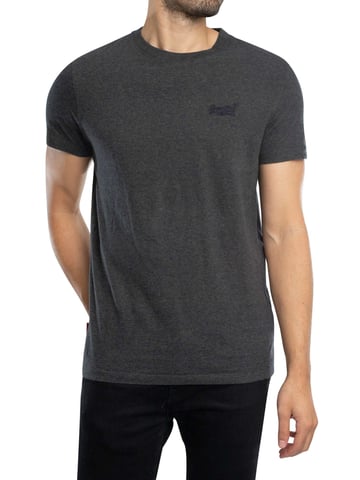 Superdry Camiseta Essential Con Logotipo EMB, Azul