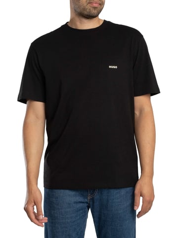 HUGO Camiseta Gráfica Trasera Derlyns, Negro
