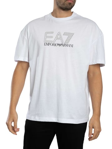 EA7 Camiseta Gráfica Echo, Blanco