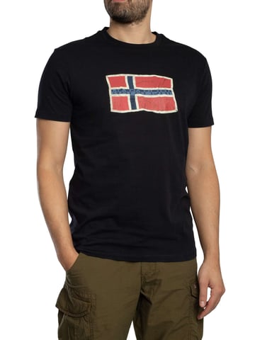 Napapijri Camiseta Gráfica Mahsa, Negro