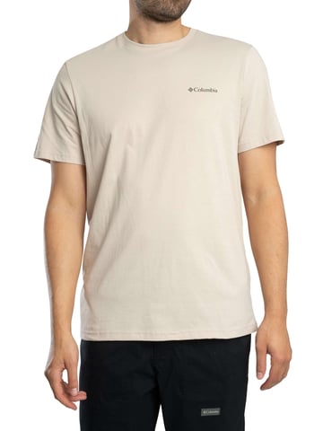 Columbia Camiseta Deportiva Con Estampado En La Espalda, Beige